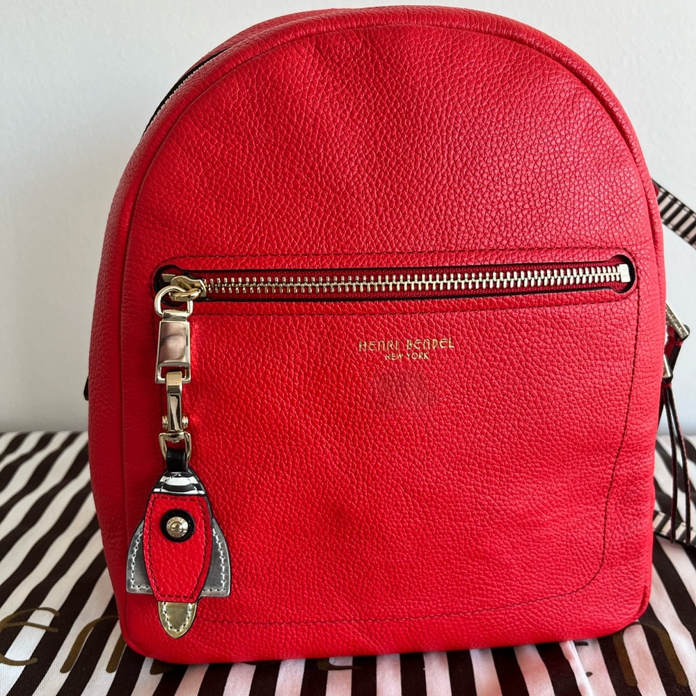 Henri Bendel Red Mini Backpack - Picture 8 of 8
